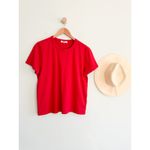 Madewell | NWOT Cotton Perfect Crewneck Tee in Ruby Red | Sz M Photo 1
