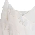 Thirty Thirty Cream Ruffle Cami‎ Top Adjustable Straps Size Large EUC Photo 3