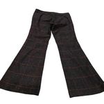 Coach  Women's 32 Horsebit Pocket Flare Trouser Pants Dark Plaid Wool Tweed‎ Photo 3