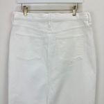 J.Crew White Denim Midi Skirt Stretch High Waisted Pockets Classic US 12 NWT Photo 10