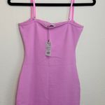 ZARA NWT Fitted Stretch Mini Dress in Bubblegum Pink Size Medium Photo 2