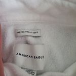 American Eagle Ann-mazingly soft cropped 1/4 zip in white size small women's Photo 2