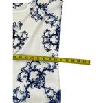 Dana Buchman  White & Blue Scarf Satin Blouse Women Size XS | 47-21 Photo 4