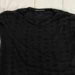 Brandy Melville Black Eyelet Short Sleeve Crop Top Photo 3