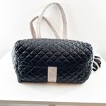 Oliver Thomas Kitchen Sink Colorblock Tote Quilted Bag Purse Gray Black Photo 2