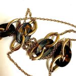 Avon Vintage Faux Tortoise Lucite Links Gold Tone Chain Necklace Photo 5