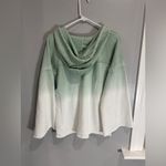 POL  Distressed Ombré Teal Hoodie Pullover Small Oversized Boho Bohemian Hippie M Photo 5
