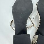 Amazon Essentials Women's Snakeskin Block Heel Sandals Black and Cream Size 8.5 Photo 6