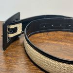 Belt faux patent leather jute, size small Black Photo 4