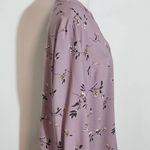 Hilary Radley  Light Purple Floral Blouse Size Medium Mauve Floral Top Photo 4