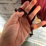 Free People  Another Round Bodysuit Maroon Satin Long Sleeve Sm Photo 3