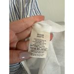 Zyga juliette white blue linen striped v‎ neck sleeveless dress size Small Photo 5