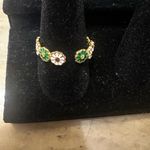 Floral Green and Gold Ring Photo 2