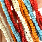 The Beaded Soul Blue multi strand colorful beaded bracelet Photo 2