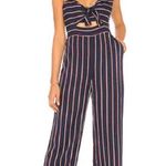 Bardot  Jumpsuit in Navy/Maroon/White Stripe Photo 4