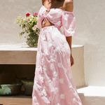 Sabo Skirt Nalu Off Shoulder Dress - Gingham pink and white NWT Photo 4