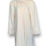 Vintage 80s Cream Collared Wool Car Coat Single Button Classic Minimalist XS Photo 9