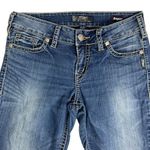 Silver Suki Super Stretch Denim Jeans 30 Med Wash Straight Mid Rise Button Zip Photo 1