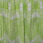 American Eagle  neon green batik aztec pleated high low skirt size large Photo 2