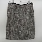 Nanette Lepore Nanette Lapore Black and White Tweed Lined Pencil Cotton Blend Mini Skirt-Size 0 Photo 1