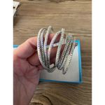 Touchstone Crystals by Swarovski Silver Wrap Bracelet 1800 Aurore Boreal Color Photo 1