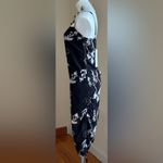 Shona joy Sz 2 US Black Floral Shadows Ruched Slip Dress NWT Photo 8