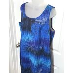 Relativity Women's Blue Abstract Print Sleeveless Tank Dress 1X Photo 2