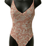 Forever 21  Floral Lace Body Suit in Pale Pink and Cream BRAND NEW Size S Photo 0