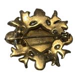 Antique Victorian Porcelain Courting Couple Brooch Gold Photo 1