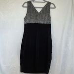 Enfocus Studio En Focus Studio Black Silver Metallic Bodycon Dress Size 10 Cocktail Party  Glam Photo 5