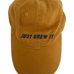 Dutch Bros Baseball Cap Adjustable Gold With Blue Just‎ Brew It Logo OS Unisex Photo 0