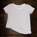 ZARA Black and White Striped Asymmetric Hem Tee Photo 0