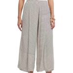 Anthropologie  Faithful The Brand Striped Wide-Leg cropped Pants size M side slit Photo 2