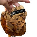 ZARA  Satin Floral High Waisted Midi Skirt size large Photo 7