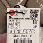 ZARA  BOOTIES SIZE USA 5 Brand New zipper front heel 3” color tan see all photos Photo 7