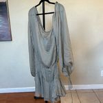 House Of CB  'Wilhelmina' Ash Green Off‎ Shoulder Dress NWOT size S Photo 3