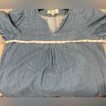 Madewell  Denim popover Swing‎ Dress  Wash Jean Chambray Blue Size Small Photo 5