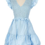 Sea New York Light Blue Ruffle Mini Dress Size 12 Photo 0