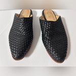 Nisolo black leather pointy toe slide mules shoe women size 8 Photo 3