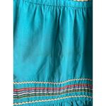 Vintage Turqouis Colorful Stitch Women's Skirt Green Photo 5