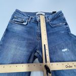 ZARA Woman Jeans Womens 2 Blue Distressed Frayed Hem Premium Denim High Rise Photo 6