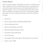 Oh Polly Ethelie Embellished Draped Corset A-Line Mini Dress in Black Photo 10