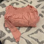 Eloquii Blush Pink Smocked Front Ruffle Linen Mini Dress NWT Photo 5