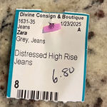 ZARA Mom Jeans Womens Size 8 Gray High Rise Denim Casual Comfort Photo 9