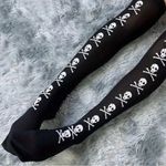 Skull Print Thigh High Socks, Cosplay‎ Over The Knee Socks, Women
One Size Black Photo 8