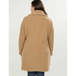 Lane Bryant NEW teddy jacket plus size 22/24 3X brown pockets mid length cozy Photo 1