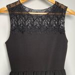Soprano  Black Mini Dress Floral Lace Feminine Old Money Minimal Classy LBD Photo 2