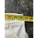 Spartina 449 White Stretch Denim Jean Mini Skirt Full Gold Zip Front Size 6 Photo 5