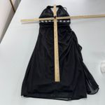 Cache  Dress Womens 6 Black Sequins V Neck‎ Mini Ruched Vintage Y2K Photo 5