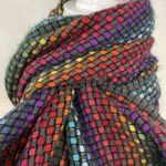 Merona Scarf Rectangular Rainbow Weave Warm Soft Photo 4